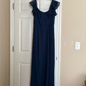 David's Bridal Navy Maxi Dress